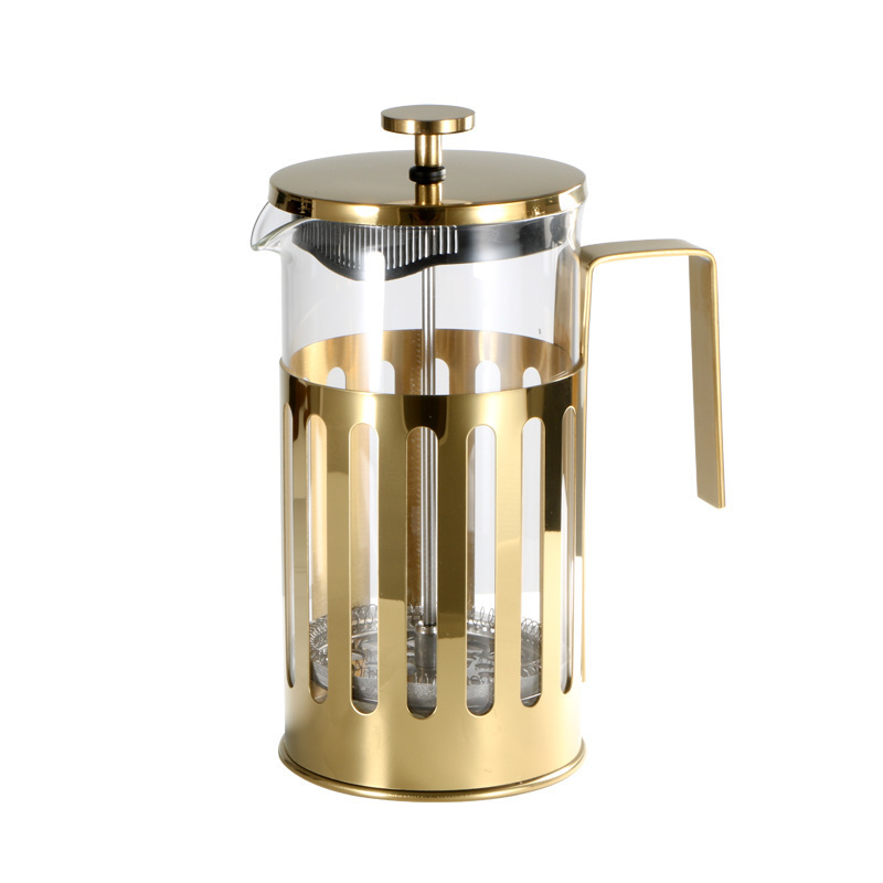 Home Use 20oz Metal French Press Pour Over Coffee Maker With Plunger