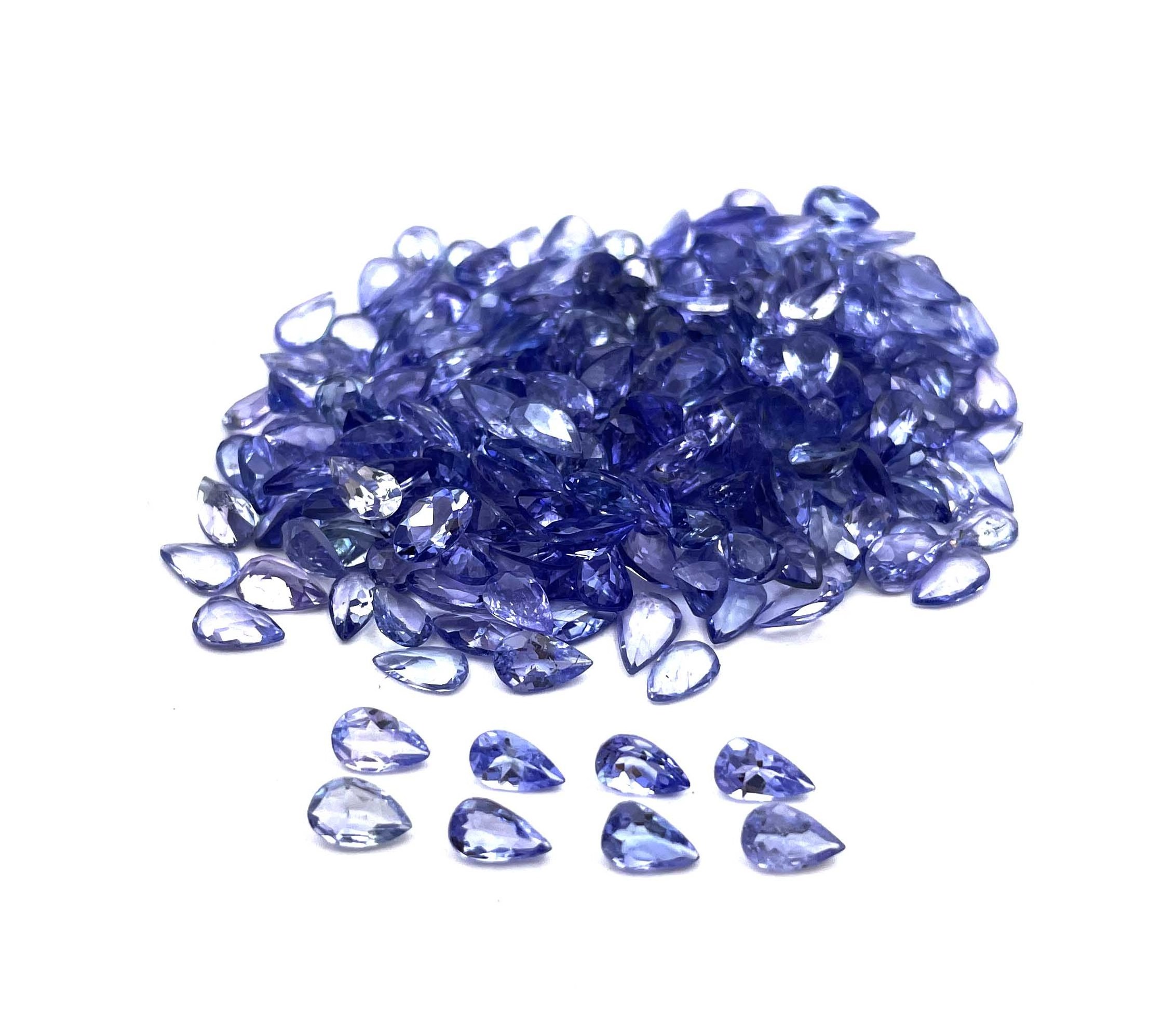 Natural Tanzania Tanzanite Pear Cut Loose Gemstone Lot 5-10 MM Purple Tanzanite Gemstone For Jewelry Making