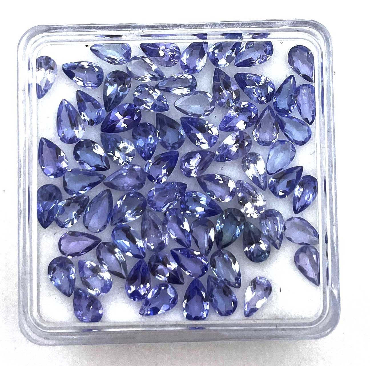 Natural Tanzania Tanzanite Pear Cut Loose Gemstone Lot 5-10 MM Purple Tanzanite Gemstone For Jewelry Making