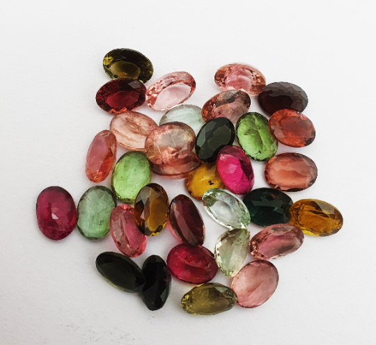 Natural Tourmaline Oval Cut Loose Gemstone Lot 10 Pcs 6*8 MM 12 CT  Tourmaline For Jewelry Making