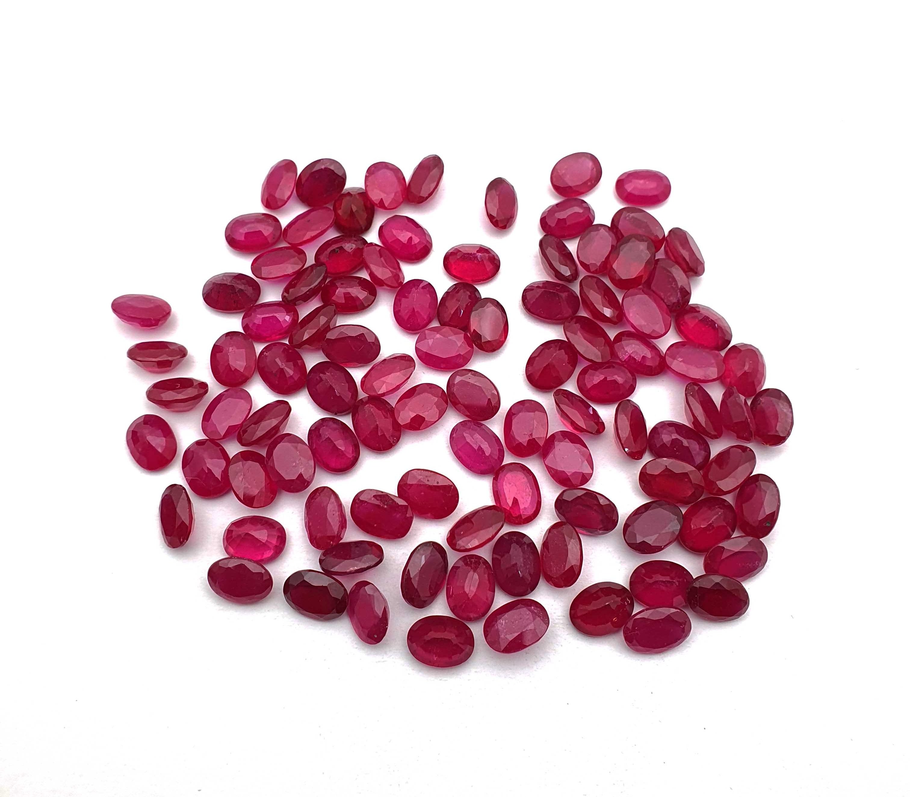 Red Ruby Mix Oval Cut Gemstone 3x5-10x14 mm Natural Ruby For Jewelry Making ,Ruby Gemstone For Astrological Benefits Of Sun God