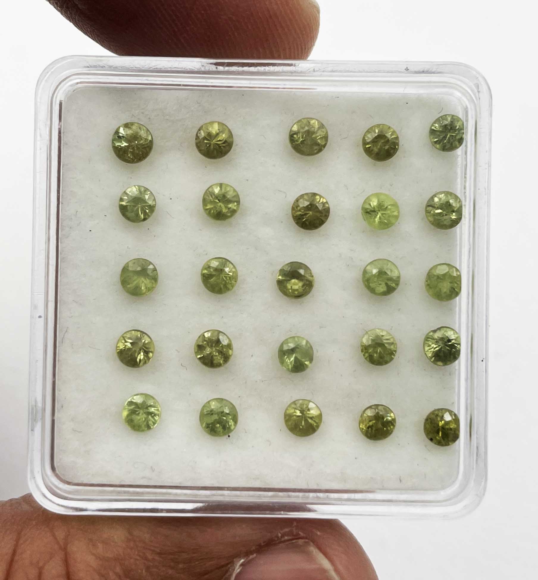 Natural Demantoid Garnet Round Cut Loose Gemstone Lot 3 MM, Demantoid Garnet Faceted Gemstone High Quality Gemstone