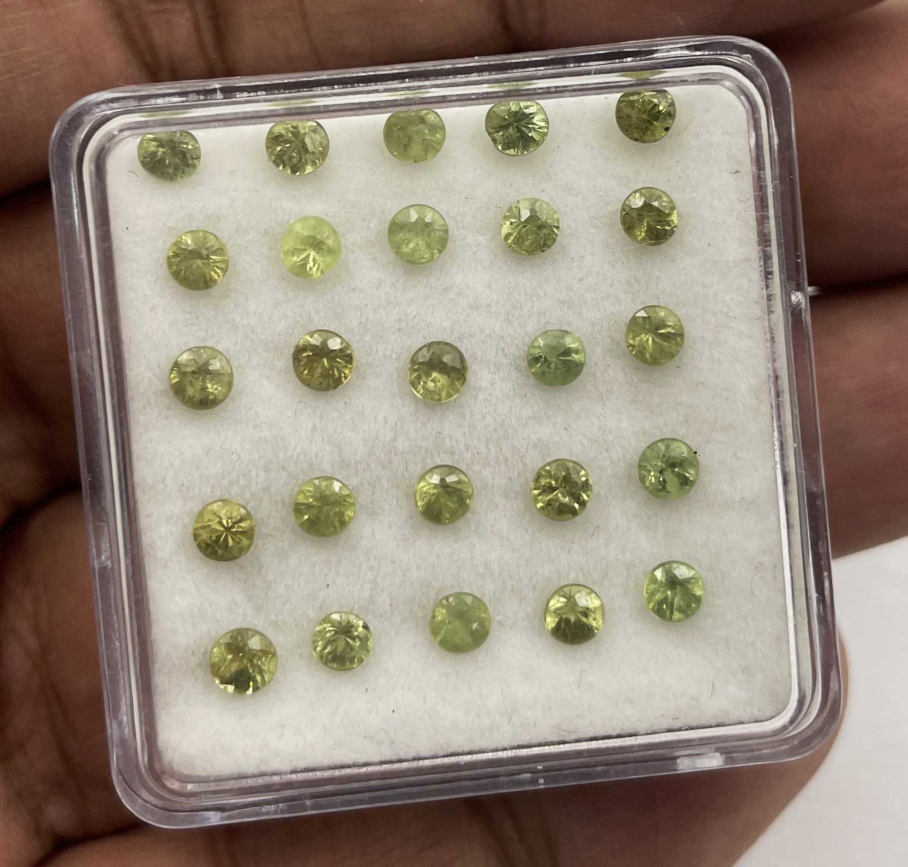 Natural Demantoid Garnet Round Cut Loose Gemstone Lot 3 MM, Demantoid Garnet Faceted Gemstone High Quality Gemstone