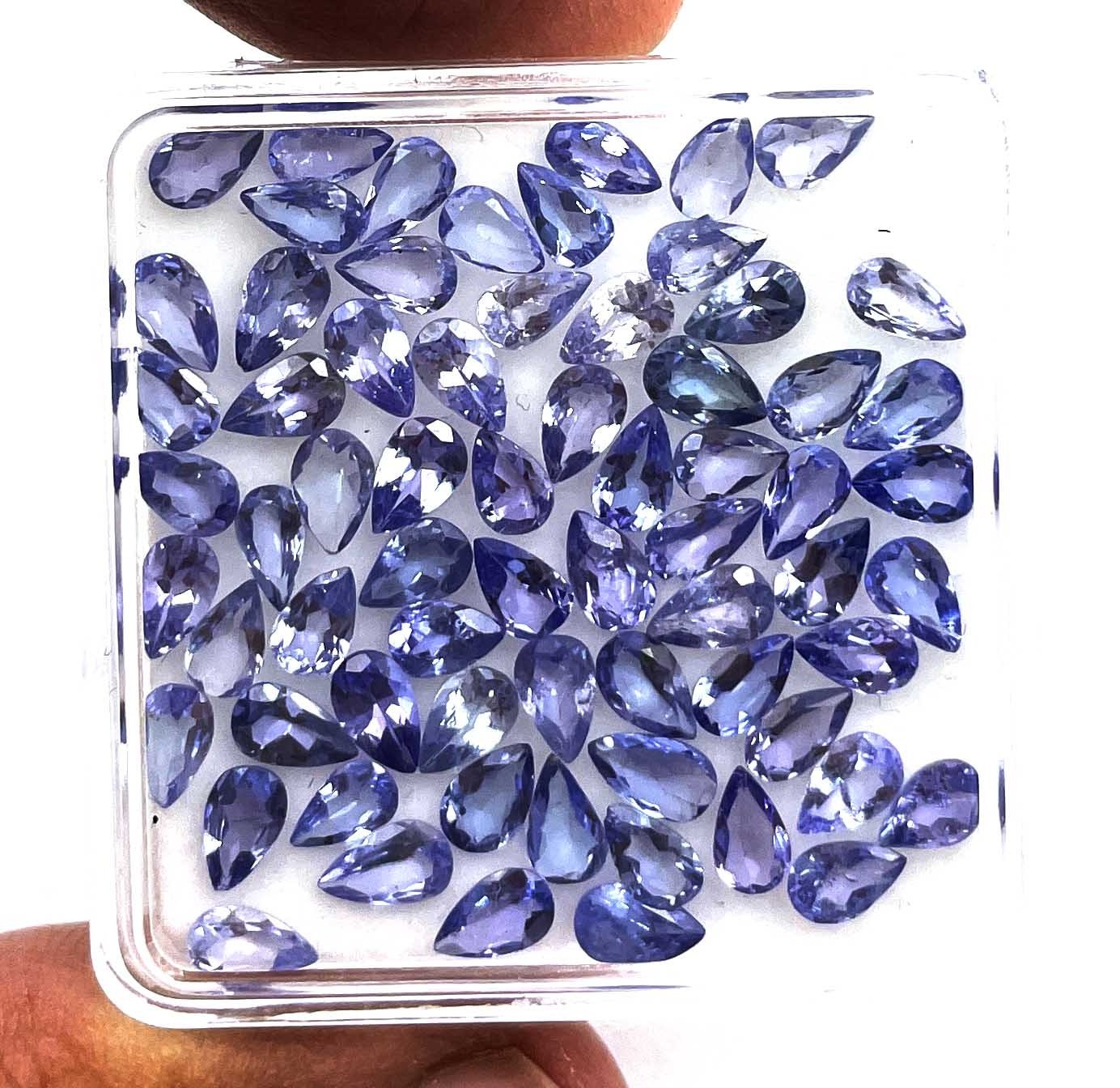 Natural Tanzania Tanzanite Pear Cut Loose Gemstone Lot 5-10 MM Purple Tanzanite Gemstone For Jewelry Making