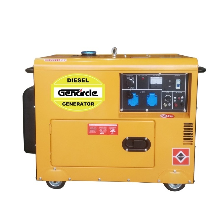 Small Single Cylinder Diesel Generator 3kw 5kw 6kw 7kw With Wheels Silent Diesel Generator For Sale/