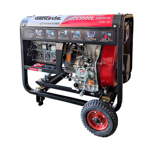 Home Used Generator Mini Generator Diesel Generator 5KW 5000W 5KVA Genset with Small Wheels/