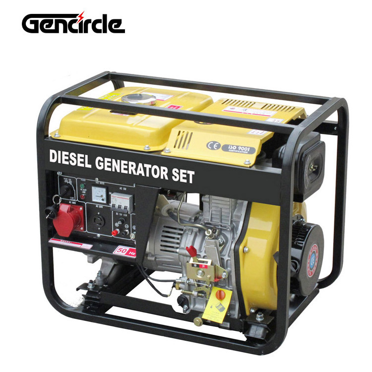 Small movable generator 7kw 6kw 5kw air cooled diesel generator engine factory direct/