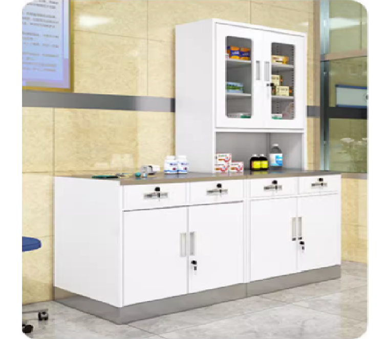 Western Medicine Cabinet and Sterile Instrument Cabinet Clinic Stainless Steel Modern School Tables and Chairs School Furniture