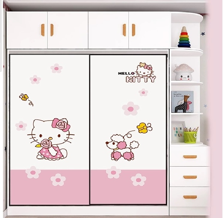 Children easy sliding door store content ark cabinet wardrobe