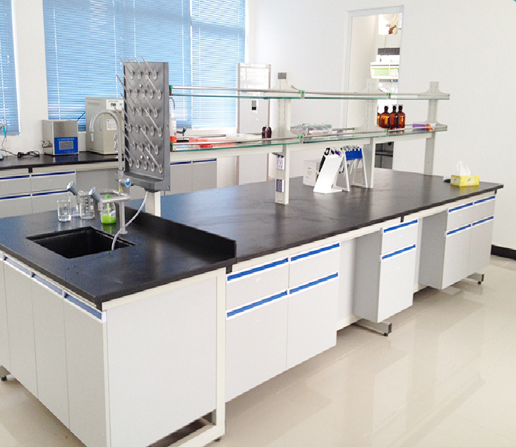 Pharmaceutical Industry Casework Non Melamine Faced MDF Wood Laboratory Island Bench Cabinets Hospital Metal Cleanroom Lab Furni