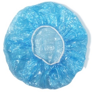 Cheap Waterproof Elastic Clear Bathing Cap Salon Hotel Travel Disposable Plastic PE Shower Cap