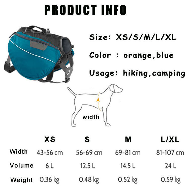 Customized Best Dog Hiking Pack Dog Backpack Harness Pet Carrier Backpack Harness