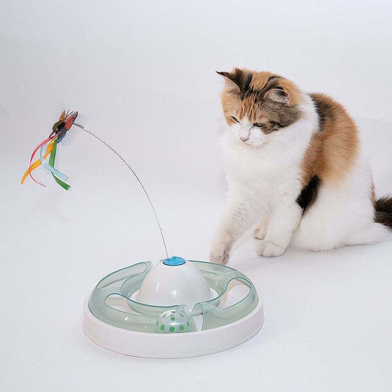 Wholesale Automatic Cat Toys Interactive Electric Rotating Butterfly Best Cat Toys Realistic Fluttering Sound Cat Exercise Toy