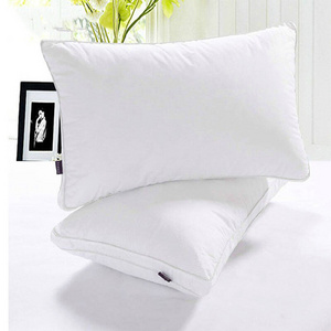 Wholesale 100% cotton down proof fabric pillow polyester filler Hotel Collection Bed Pillows for Sleeping