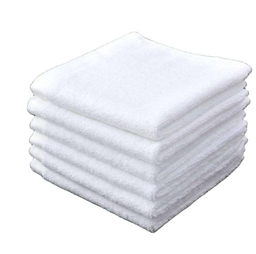 JR478 Factory Wholesale White clean Wash Cloth 100 Cotton 35*35cm small face towel