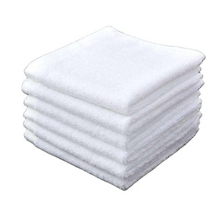 JR478 Factory Wholesale White clean Wash Cloth 100 Cotton 35*35cm small face towel