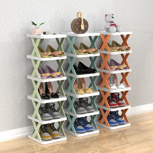 Easy-assembled Plastic Shelf Cabinet Furniture Stackable Shoe Racks