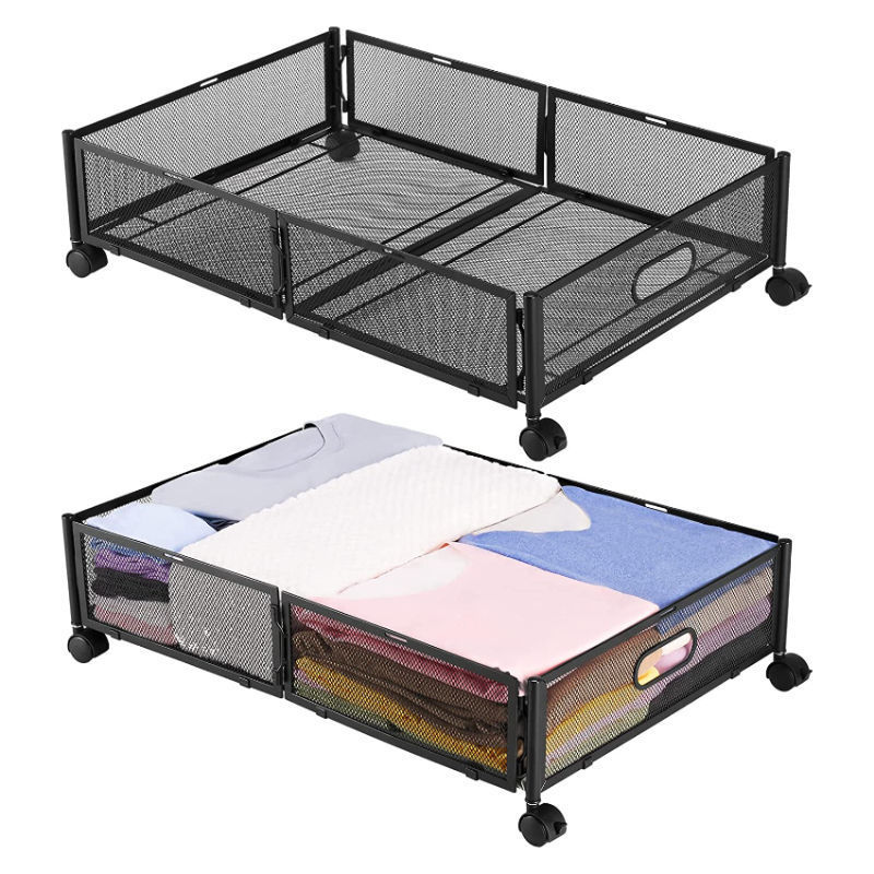 2023 New  Under Bed Storage Containers, Under Bed Shoe Storage With Wheels, Foldable Bedroom Storage Organization with Handles