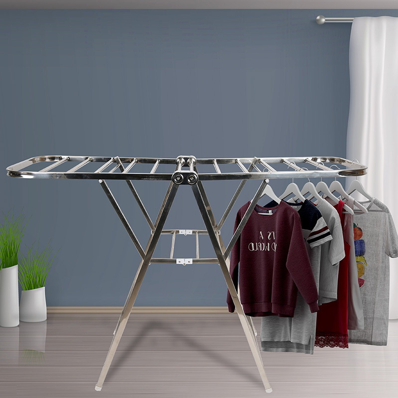 Stainless steel foldable laundry drying rack  hanger rack