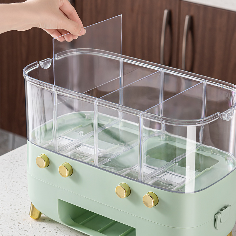 Six grain bucket household kitchen multi-grain bucket insect proof storage box transparent rice storage box