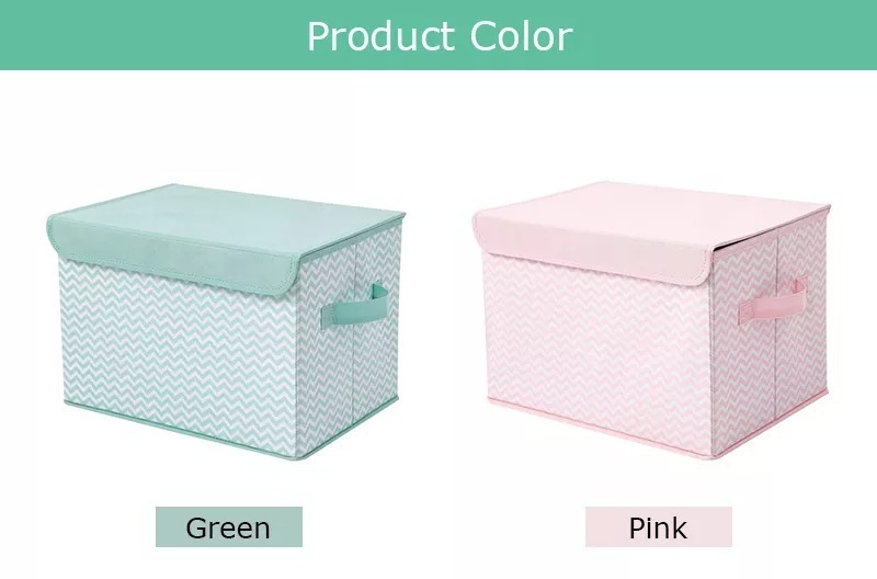 Non Woven Large Foldable Kids Toy Cloth Fabric Storage Chest Bins Cubes Organizer Collapsible Storage Box with Lid