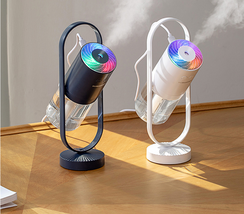 Cool Mist Humidifier for Bedroom with 7-Color LED Lights, 200ml Water Tank, Super Quiet Air humidifier