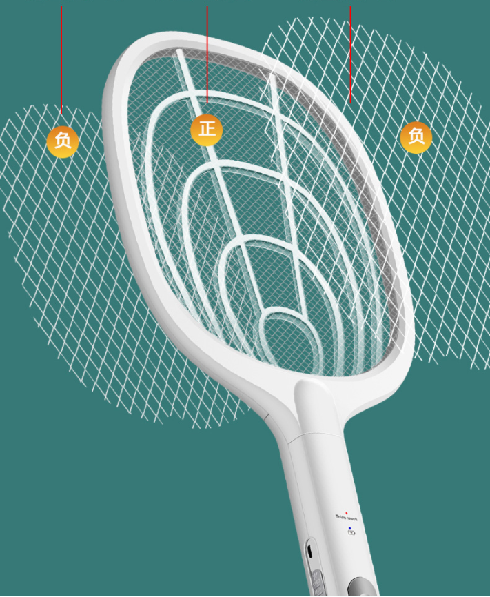 Rechargeable Bug Zapper Racket, Mosquito Killer Racket for Indoor and Outdoor ,Large Electric Fly Swatter