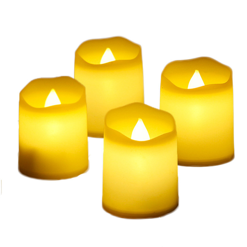 12 in 1 Flameless Votive Flickering Electric Fake Candles Battery Operated LED Tea Lights for Wedding