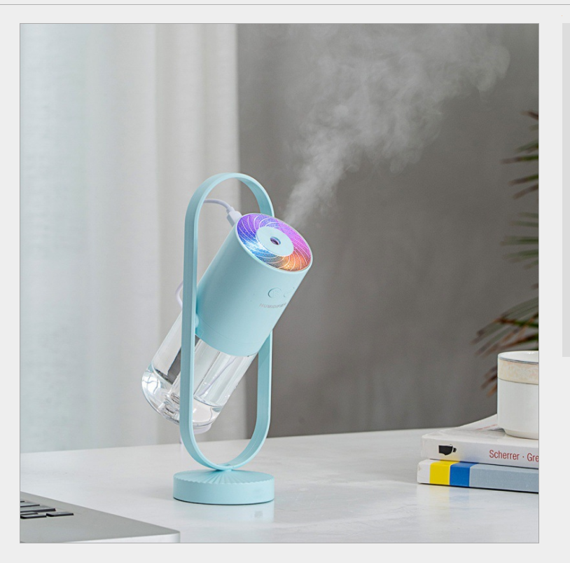 Cool Mist Humidifier for Bedroom with 7-Color LED Lights, 200ml Water Tank, Super Quiet Air humidifier