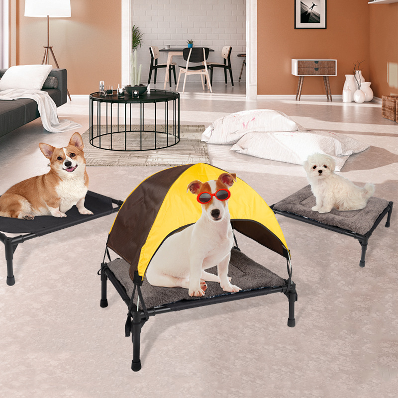 High End Wholesale Portable Safe Folding Simple Pet Lounge Chair Outdoor Collapsible Dog Cat Nest Large Elevated Pet Bed