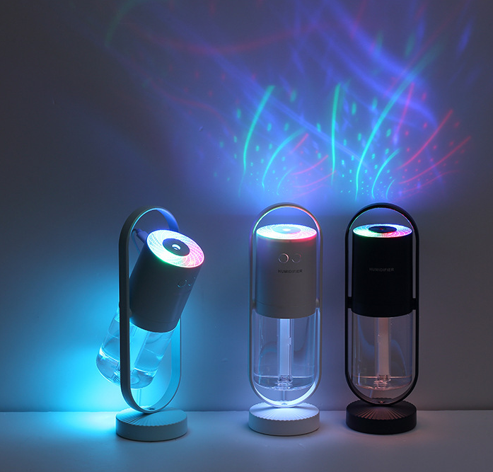 Cool Mist Humidifier for Bedroom with 7-Color LED Lights, 200ml Water Tank, Super Quiet Air humidifier