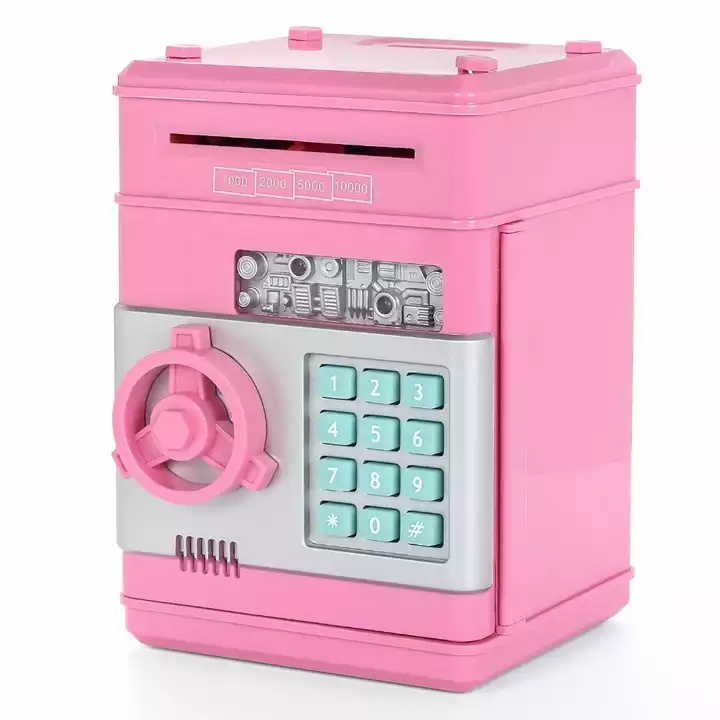 Electronic Piggy Bank ATM Safety Password Mini Coin Cash Deposit Machine Gift Money Box for Children Kids