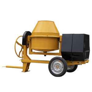 Hot sale Excalibur gasoline engine 400L 450L portable cement concrete mixer equipment with 17inch wheels