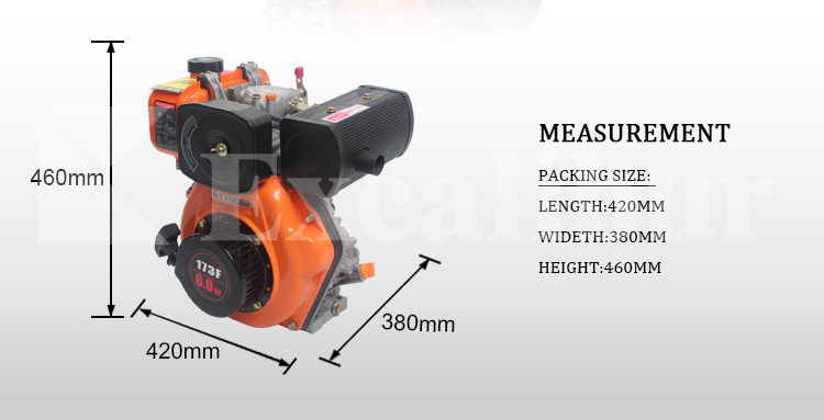 Factory High Quality Single Cylinder 4 Stroke Air-cooled Small Diesel Engine China Water Engine Machinery Engines Parts