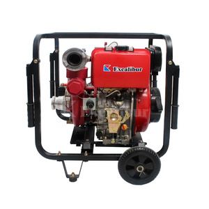 Excalibur 3 inch portable  fire fighting hand vacuum  pump with customized muffler and pressure gauge