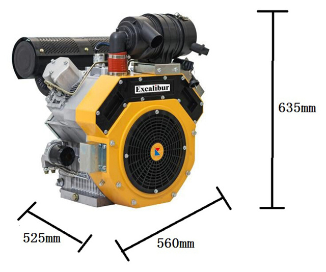 Jiangsu Excalibur SV292F Engine Cylinder 25HP 20HP V-twin Machinery Engines CE 30 Hp Diesel Engine