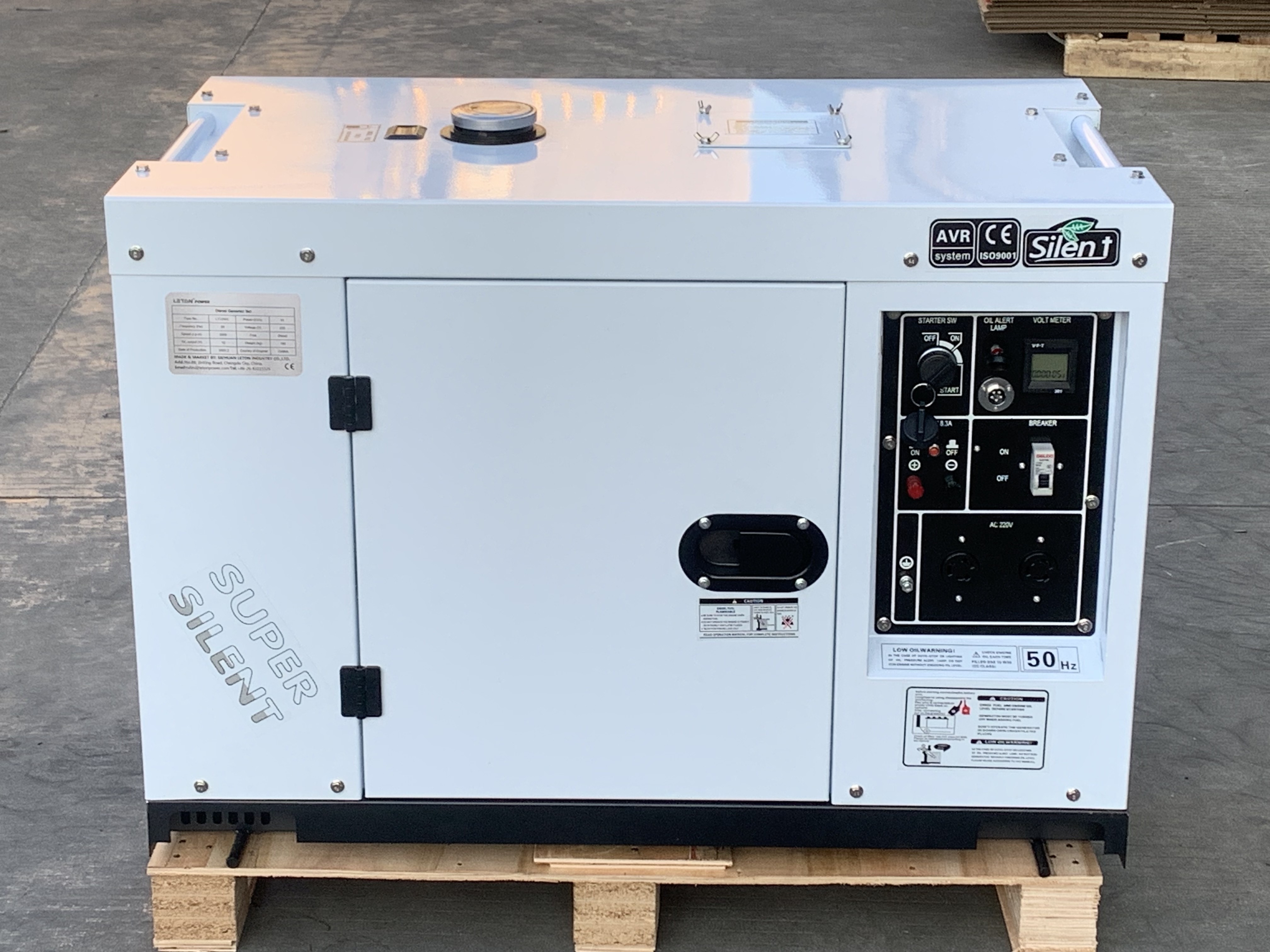 NPC soundproof electric power plant portable super silent electric air-cooled 12kVA 10kw 10 kw diesel generator 10kw