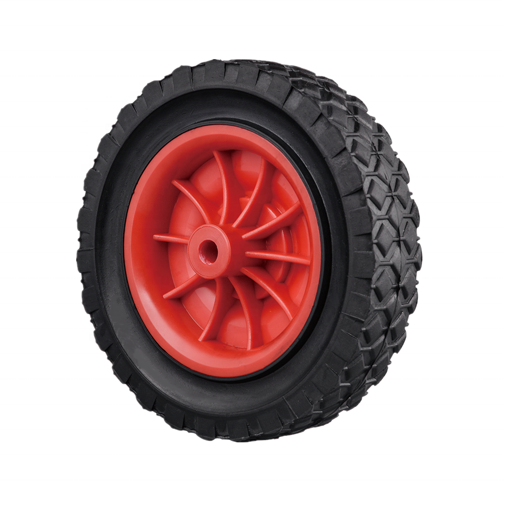 6 inch solid rubber lawn mower wheel, garden trolley cart wheel, hand truck wheels tires