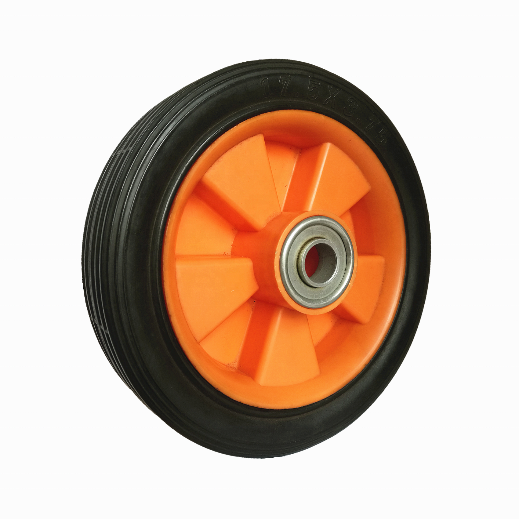 180mm wheel 7 inch wheels with bearings, beach cart rubber wheel for stair climbing, trolley box