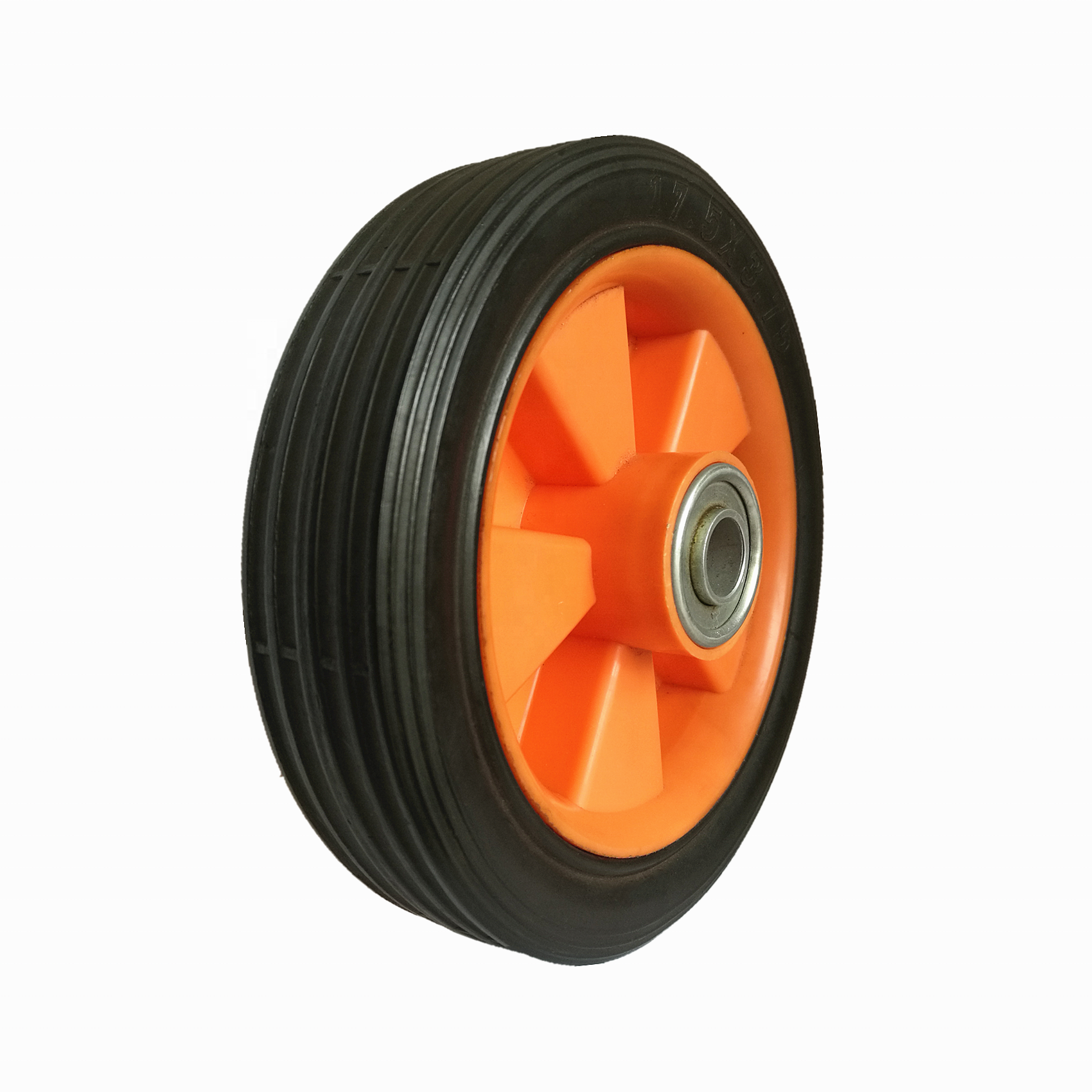 180mm wheel 7 inch wheels with bearings, beach cart rubber wheel for stair climbing, trolley box