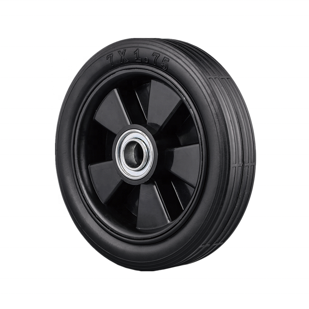 180mm wheel 7 inch wheels with bearings, beach cart rubber wheel for stair climbing, trolley box