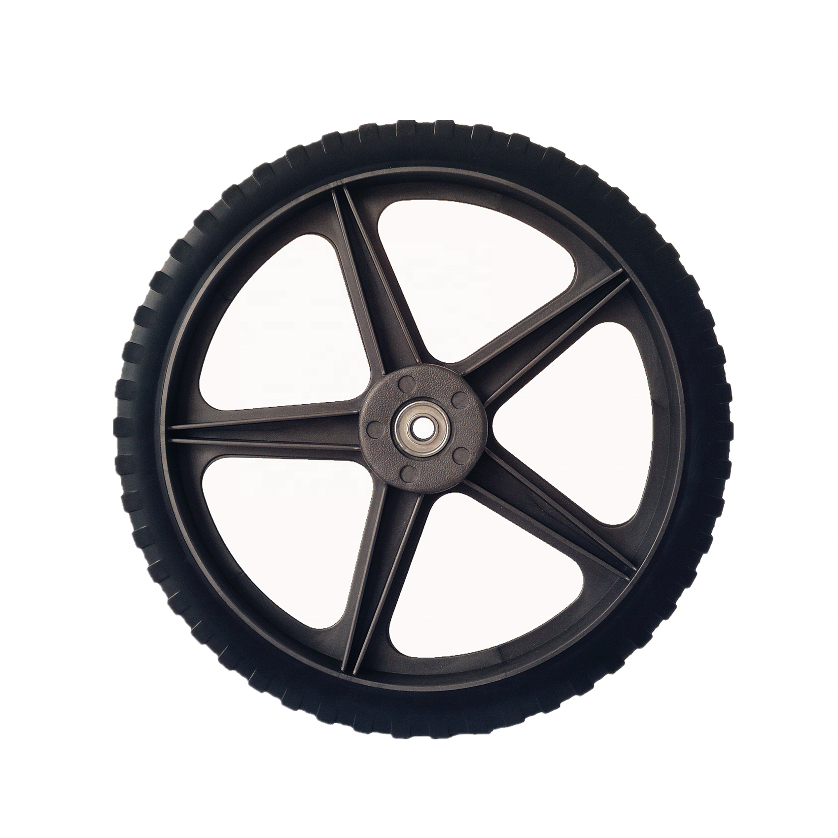 14 inch plastic wheel and tire with bearing for golf trolley