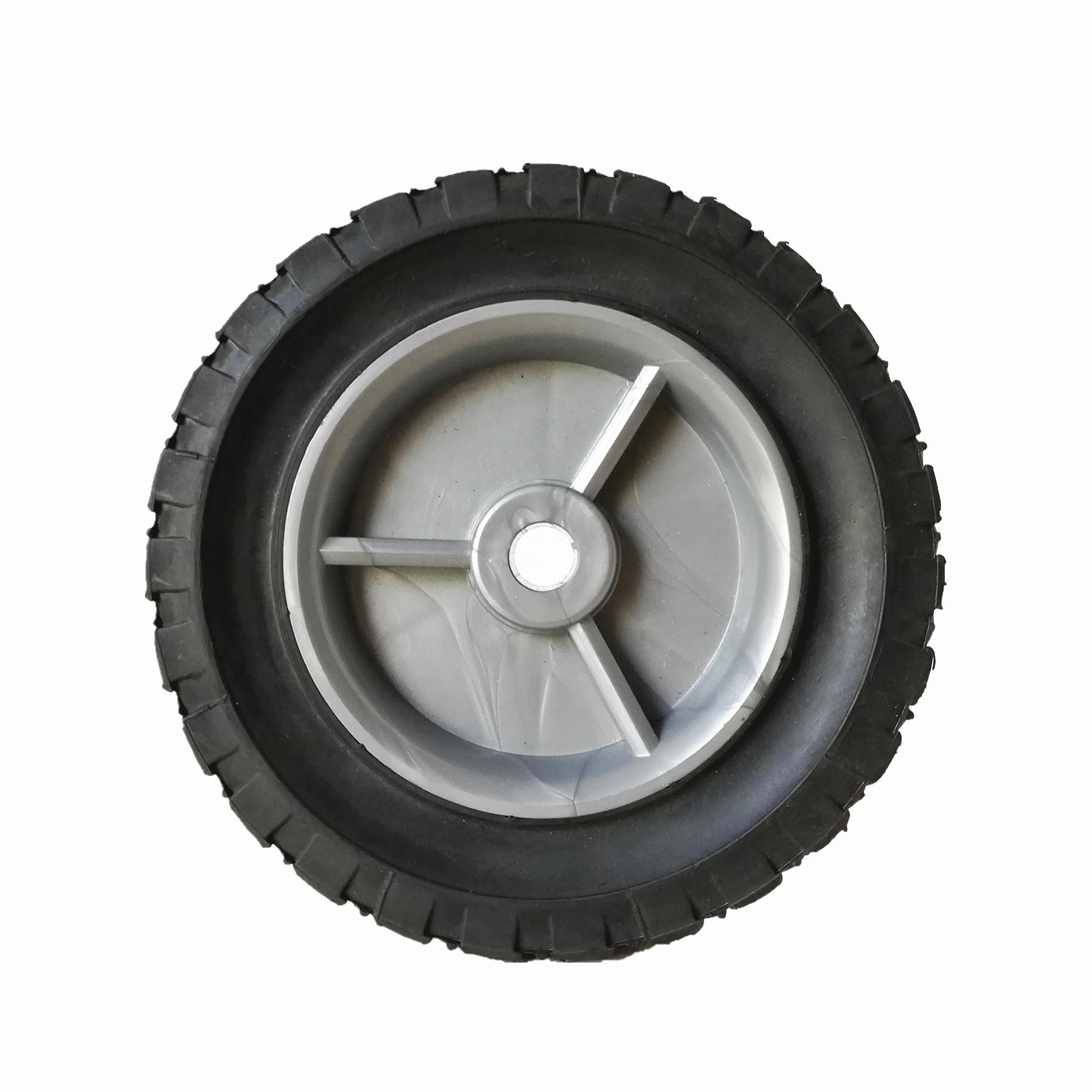 Small semi pneumatic wheel 150mm plastic rubber wheel for snow blower tyre, trolley shopping wheels