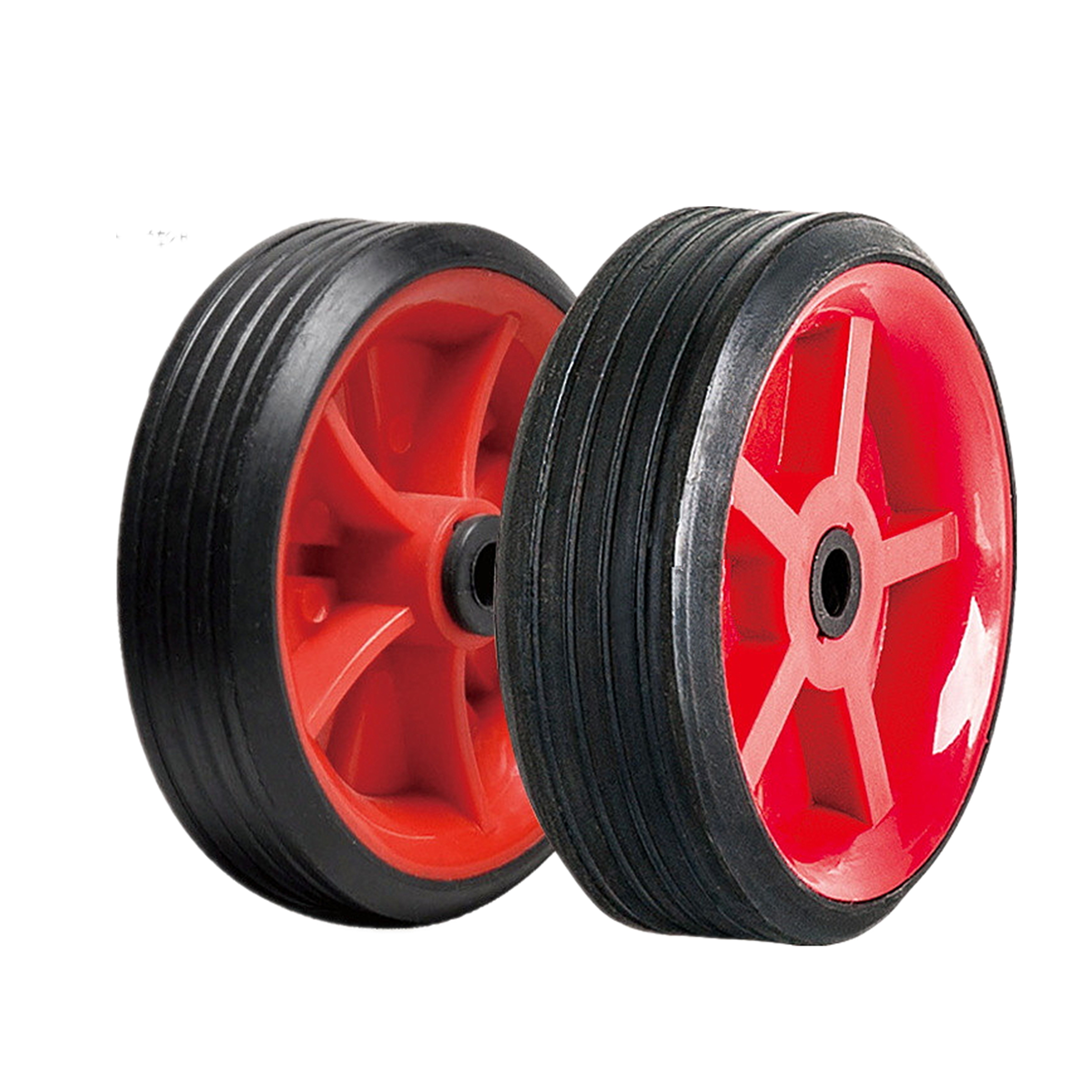 Small 90mm wheels rubber bike support wheel for auxiliary trolley, kids bike training wheel