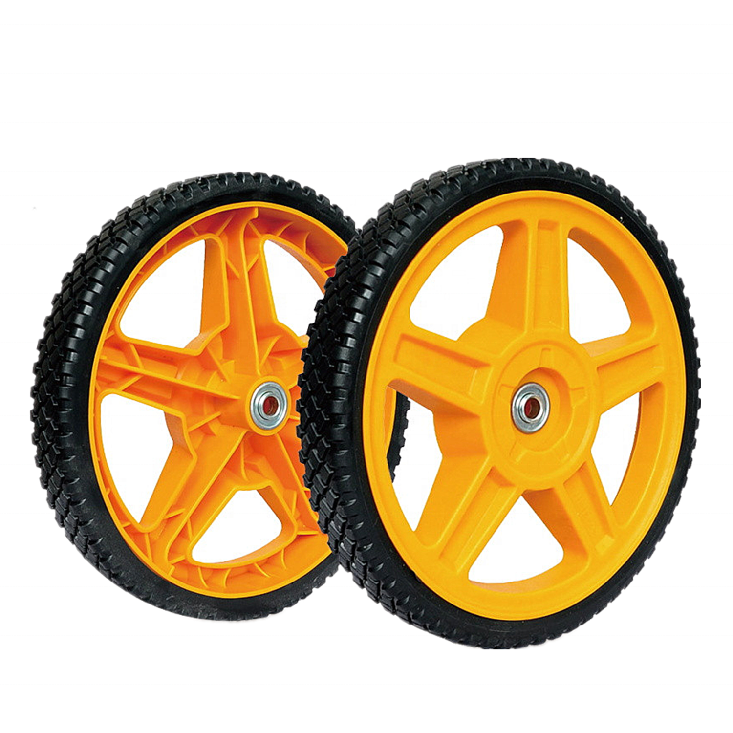 12 inch diameter plastic wheel with bearing for lawn mower