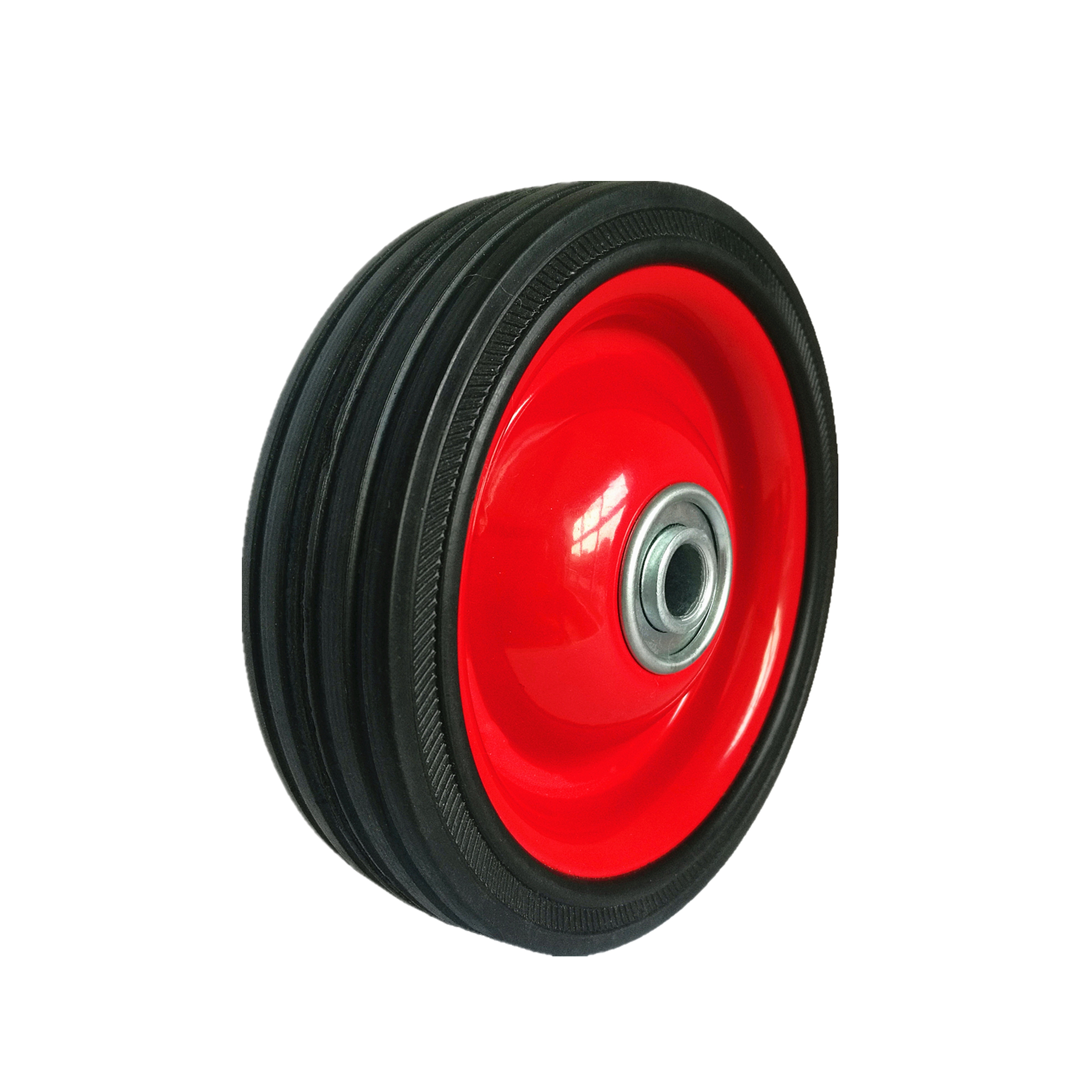 Solid rubber plastic wheel for trolley 125 mm luggage cart wheel, power tiller tire, super market cart wheels