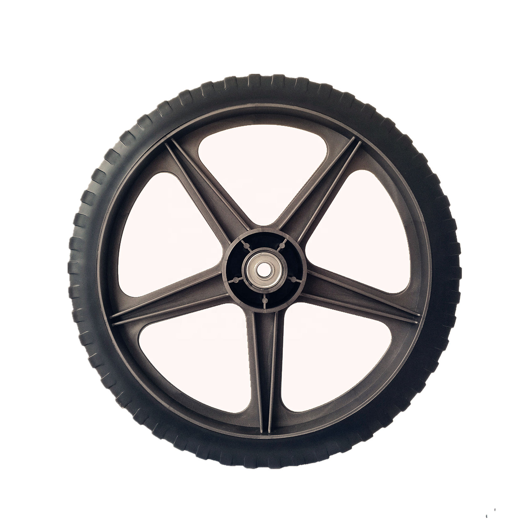 14 inch plastic wheel and tire with bearing for golf trolley