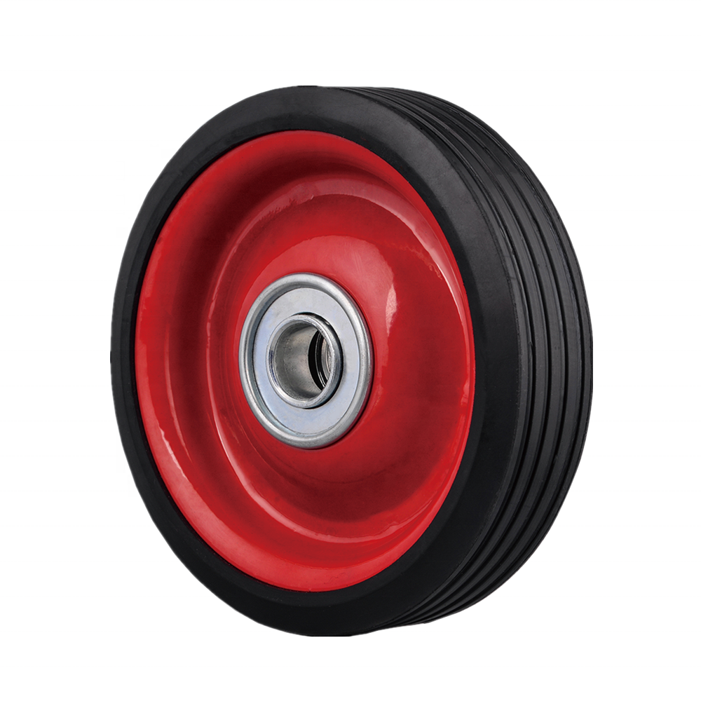 Small solid rubber wheel 4 inch luggage trolley wheels dolly,  cartwheel