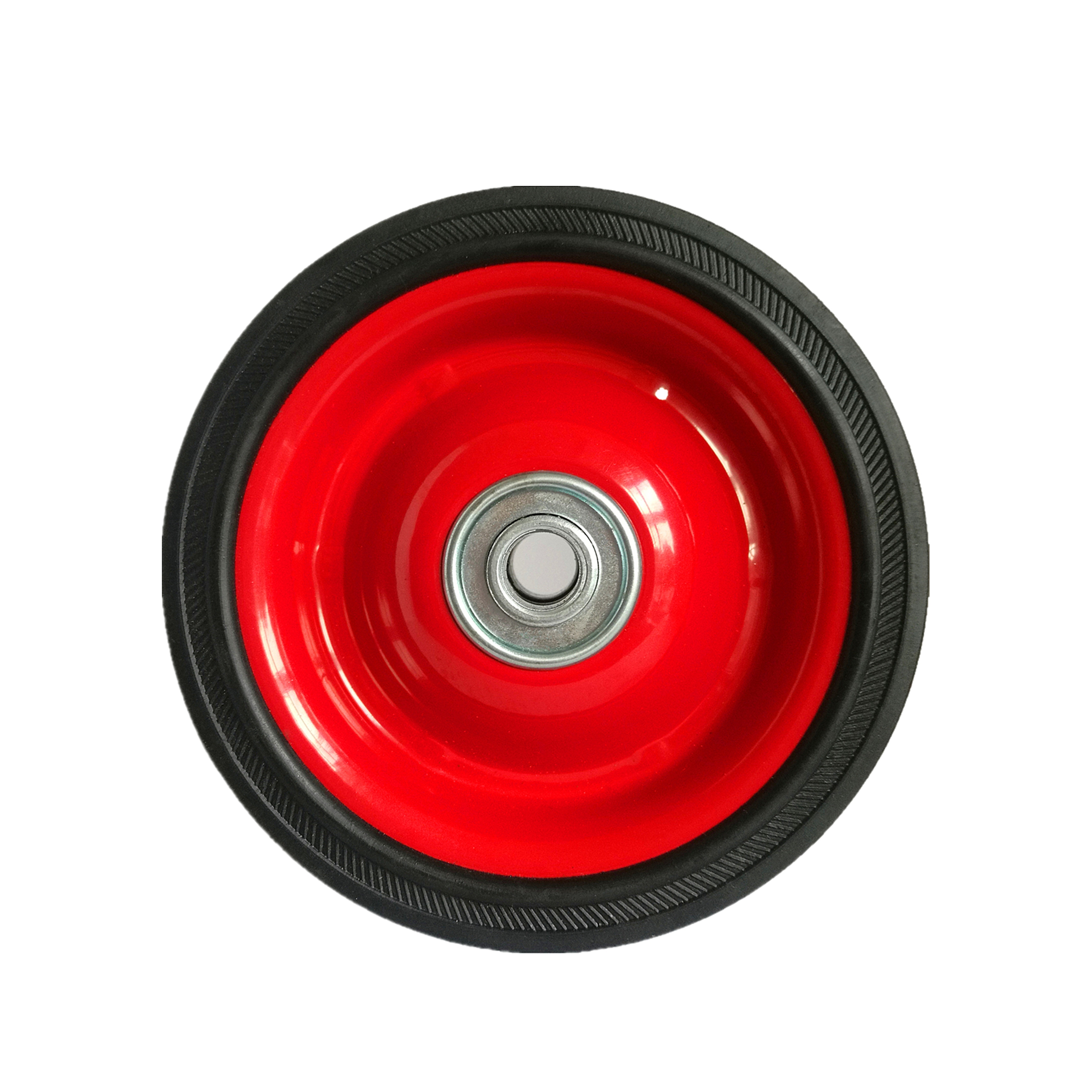 Solid rubber plastic wheel for trolley 125 mm luggage cart wheel, power tiller tire, super market cart wheels