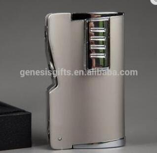 Metal Windproof Electronic Refillable Promotional Triple Cigar Lighter